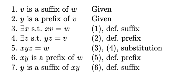 Please be sure to write which statement(s) each statement depends on. To