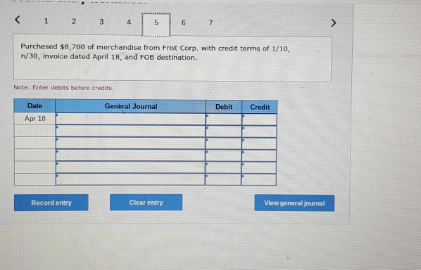dated April 2, and FOB shipping point. 3 Paid $320 cash for