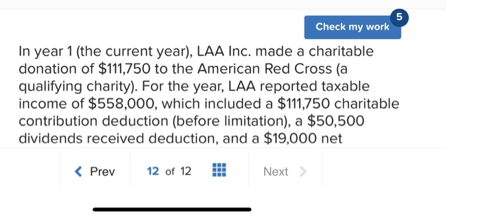 5 Check my work In year 1 (the current year), LAA