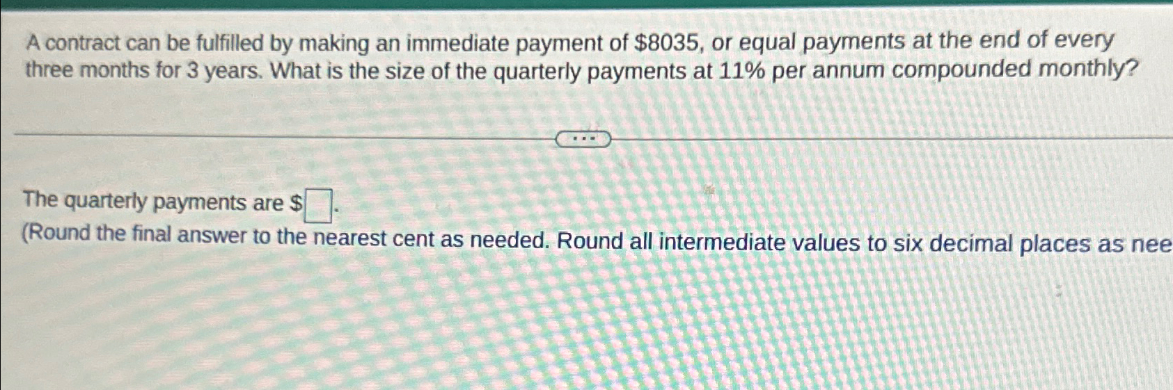  A contract can be fulfilled by making an immediate payment of