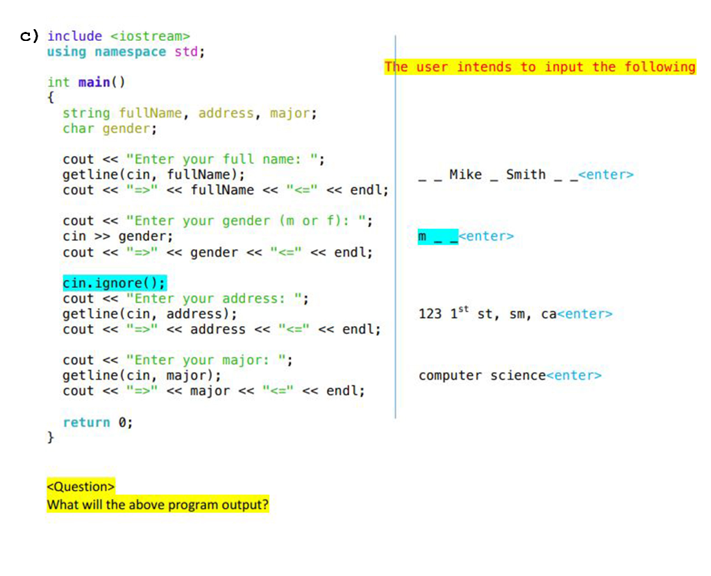0 need to know how to find out what the outputs would