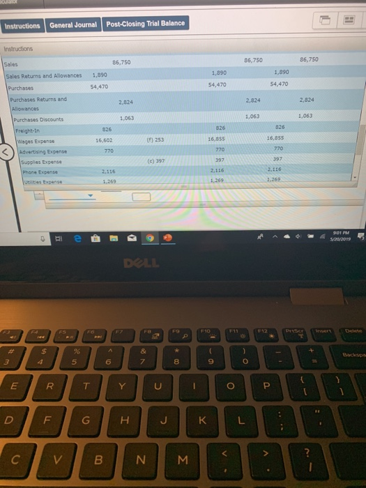 If an amount box does not require an Prepare a post-closing trial