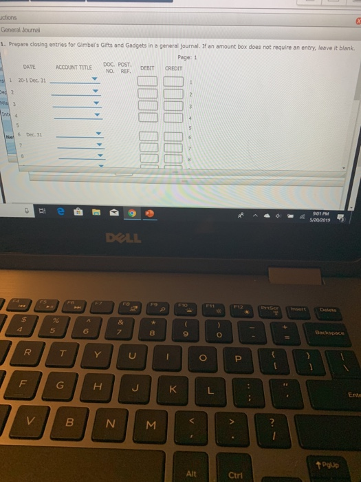 20-1 INCOME ADJUSTED TRIAL BALANCE TRIAL BALANCE ADJUSTMENTS STATEMENT BALANCE SHEET ACCOUNT