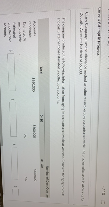  1. UT - /10 E Current Attempt in Progress Crane Company