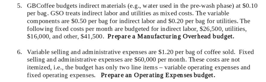  solutions in excel above. can you answer 5 & 6 in