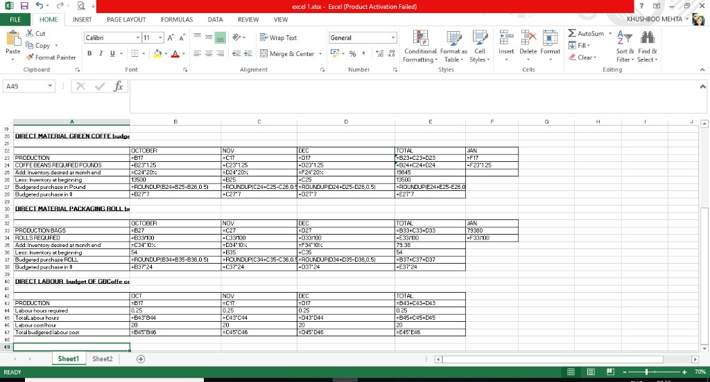 LAYOUT FORMULAS DATA REVIEW VIEW S Cut E Copy Calibri Fill Paste