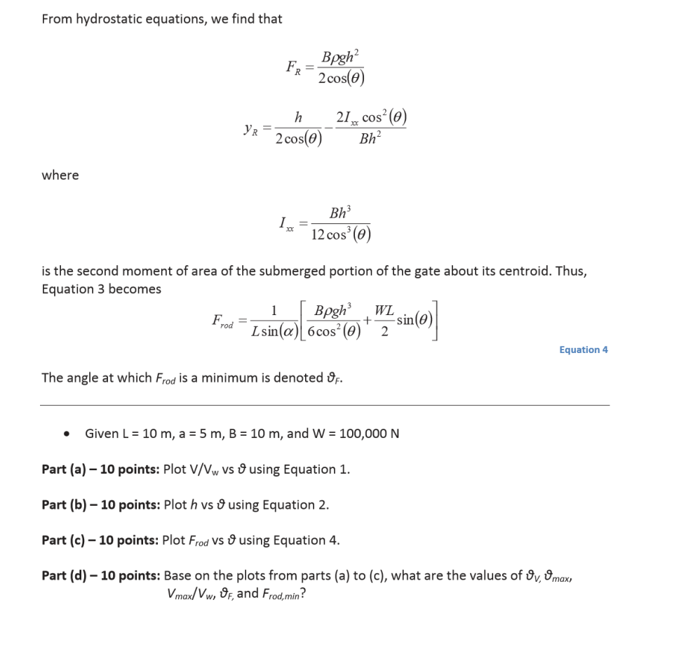 your argument if necessary. You must include units in your tables and