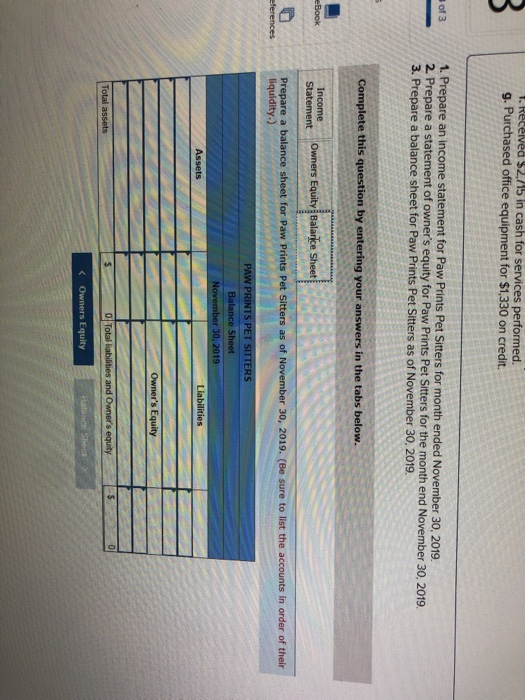 Paw Prints Pet Sitters on November are provided below Part 3 of