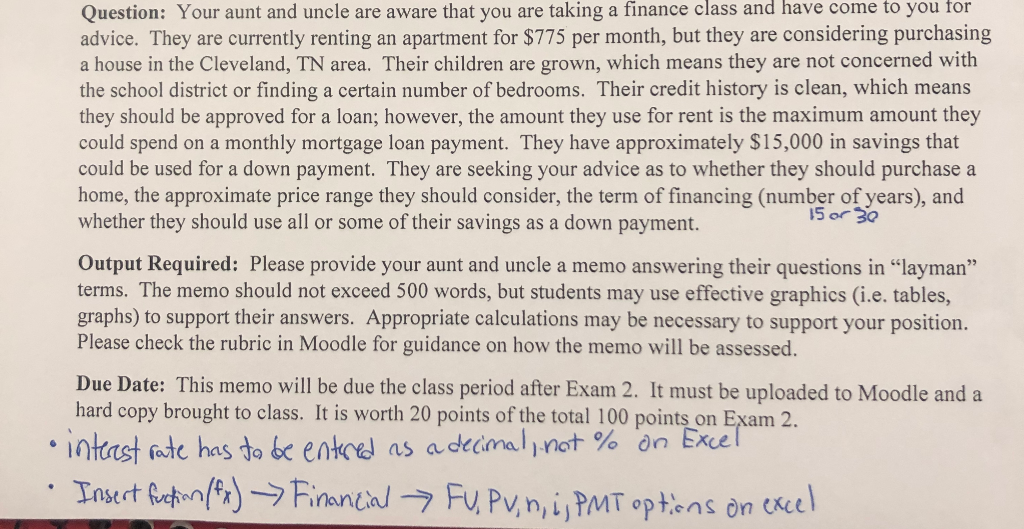  Question: Your aunt and uncle are aware that you are taking