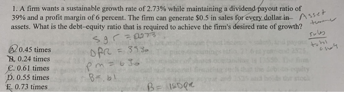 Can someone explain how they got this answer? 1. A firm wants