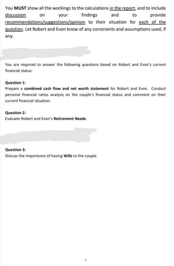 workings to the calculations, include well thought and profound discussion on the