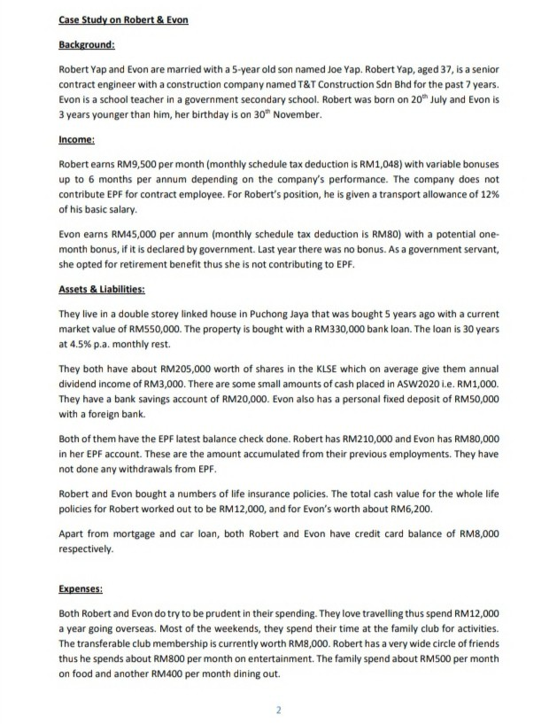 findings and to provide recommendations/suggestions/opinion to their situation. For Question 3 (40