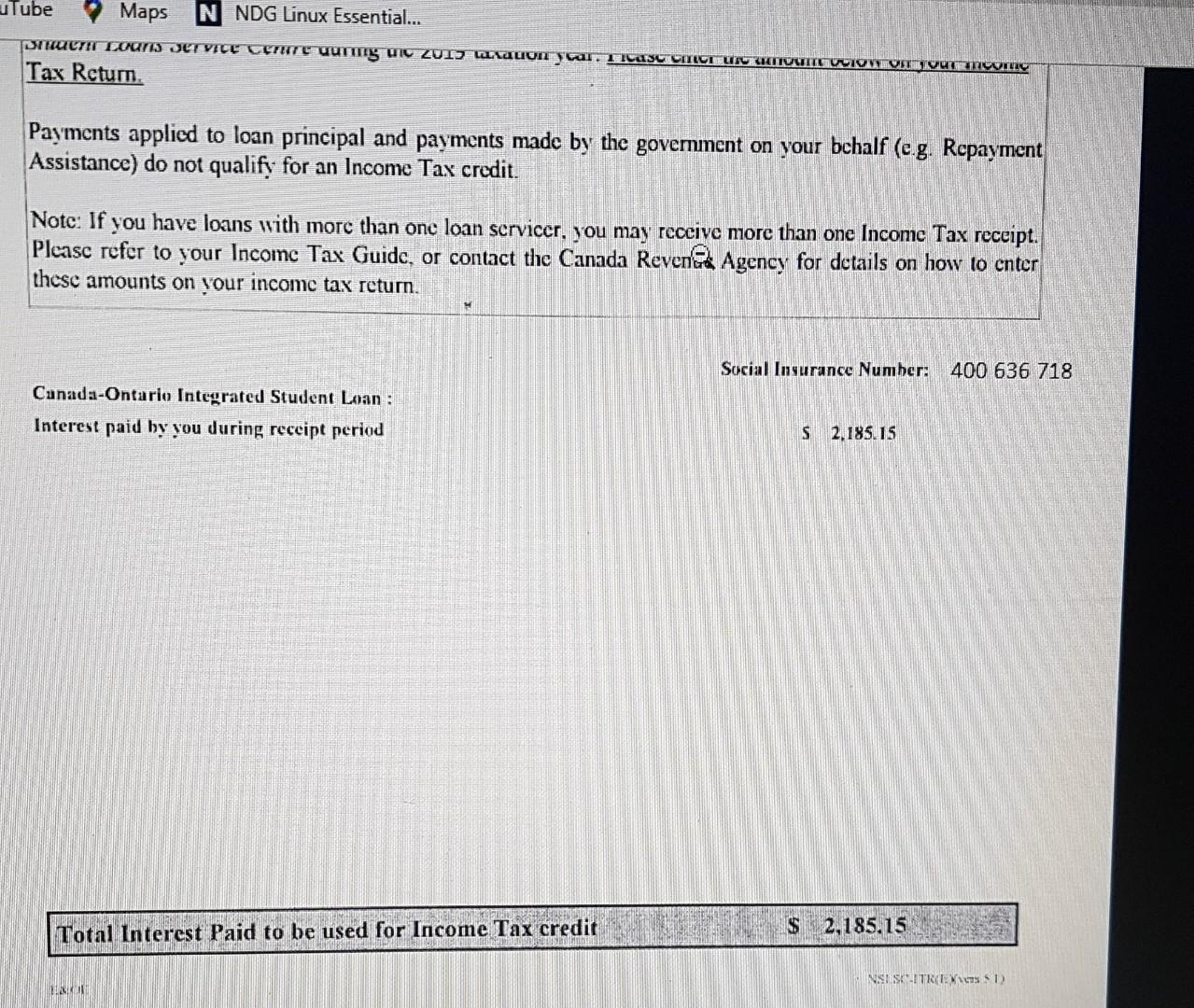 9 The amount of CPP contributions Anna is able to claim as