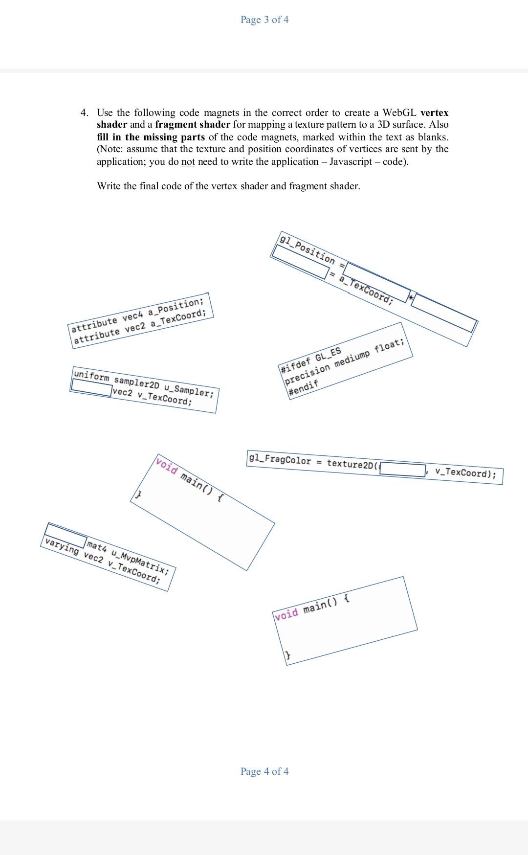 want to apply this texture to the four square surfaces shown below,