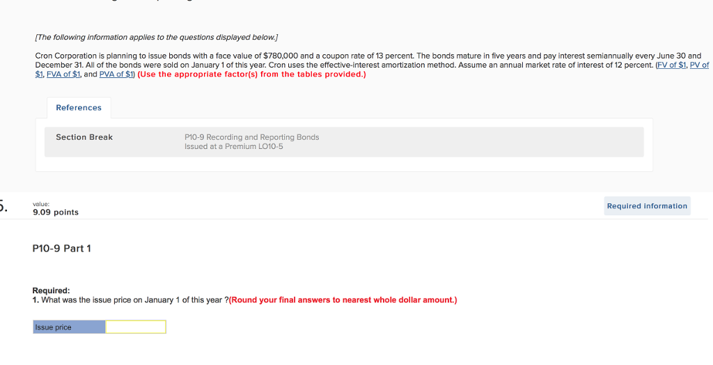  IThe following information applies to the questions displayed below.J Cron Corporation