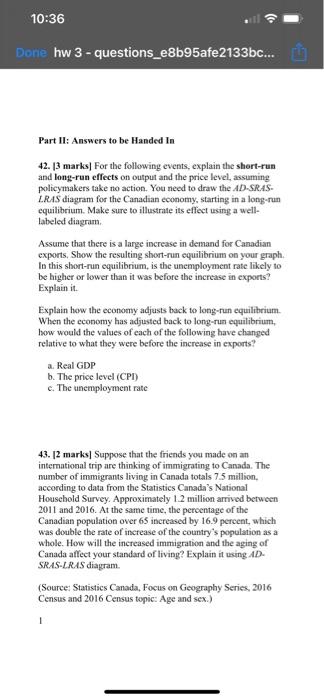 Question no 42 please 10:36 - Done hw 3 - questions_e8b95afe2133bc... Part