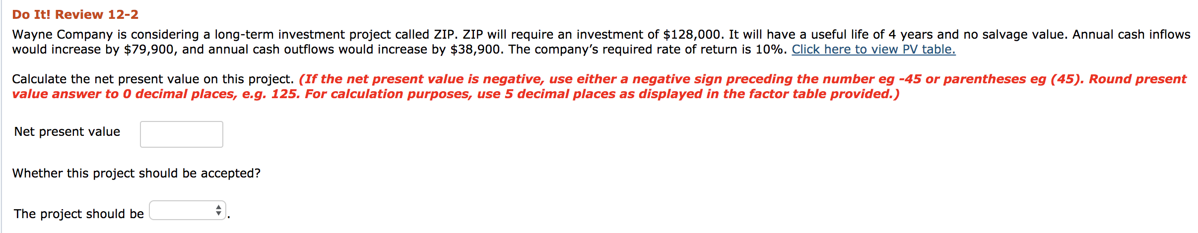  Do It! Review 12-2 Wayne Company is considering a long-term investment