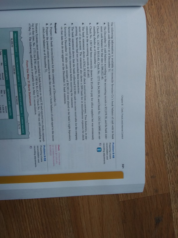 Problem 8-4B in Chapter 8 Chapter 8 Cash Fraud, and internal Control
