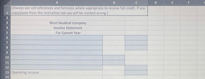West Nautical Company. Assume that the Row Materials Inventory contains only direct