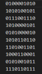 the program runs, it reverses the scrambling or unscrambles this10 x 10