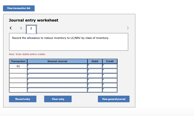 at lower of cost or NRV from the records of Electronics Corp.: