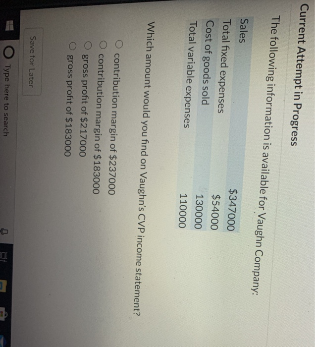  Current Attempt in Progress The following information is available for Vaughn