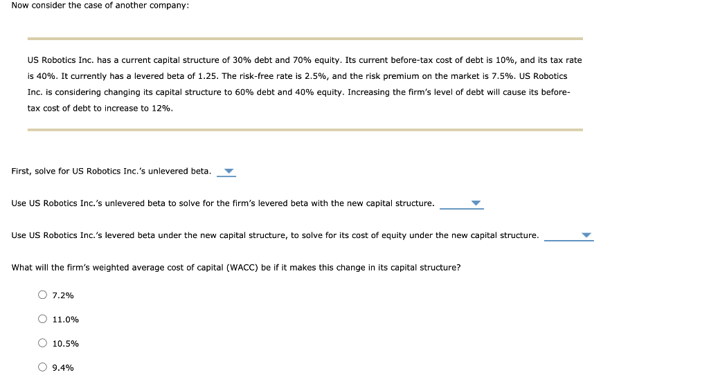 capital structure. Transworld Consortium Corp. has gathered the following financial information to