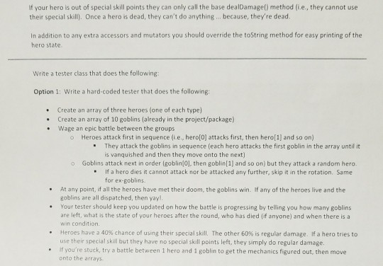 private String name; private int health; /** * Argumented constructor * @param