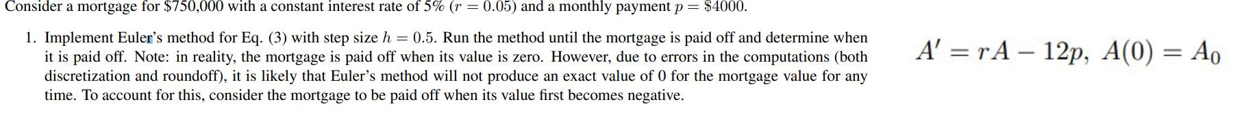 How do I code Eulers method in VBA/ Excel with this. Eq.(3)