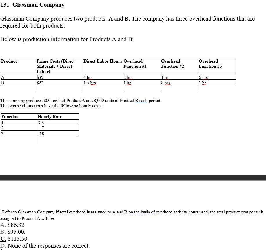 Please answer the following question. Please make sure to include all calculations.