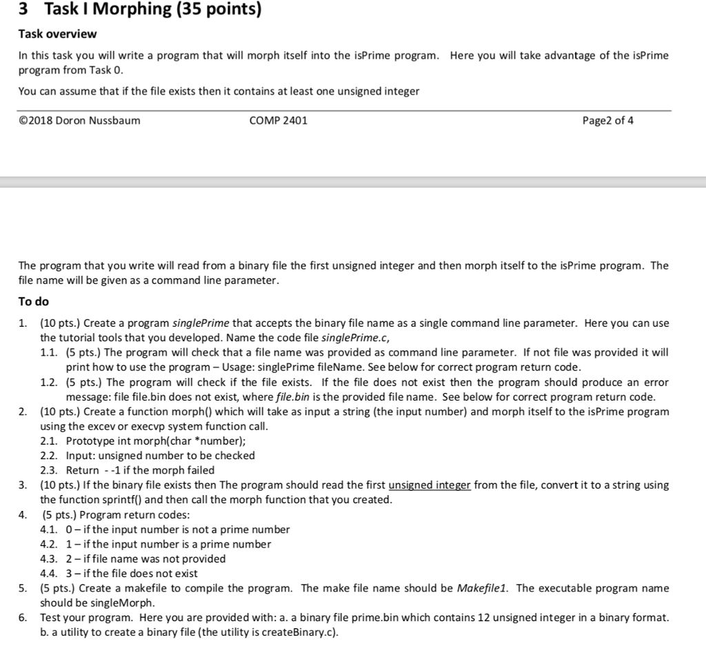 Please complete in C language---- -------------------------------------------------------------------------------------------------- /* File is createBinary.c Purpose: a