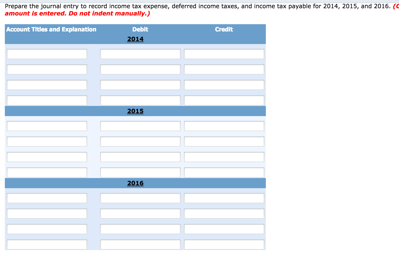 differences between its income tax expense and income taxes payable. 2014 2015