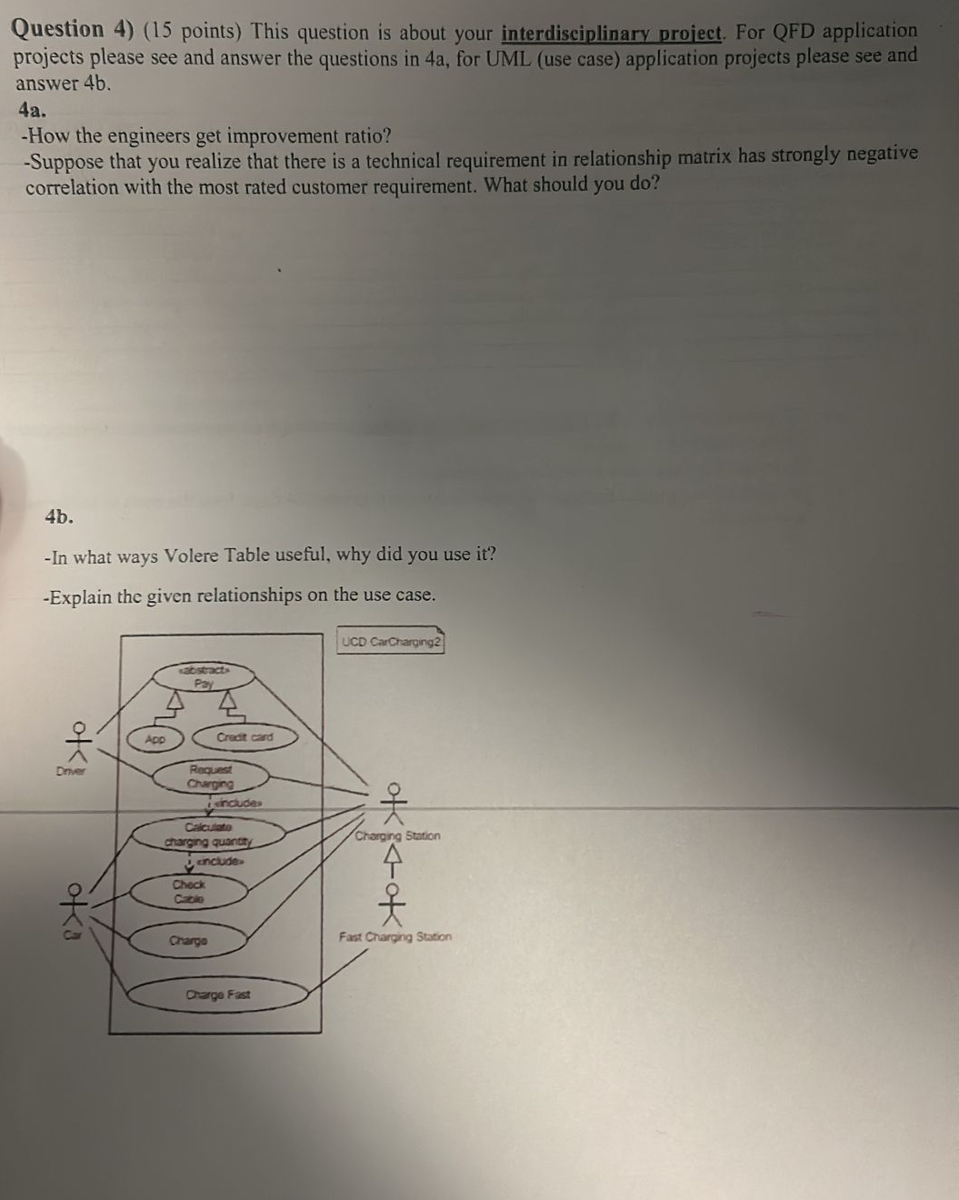  Question 4)(15 points) This question is about your interdisciplinary project. For