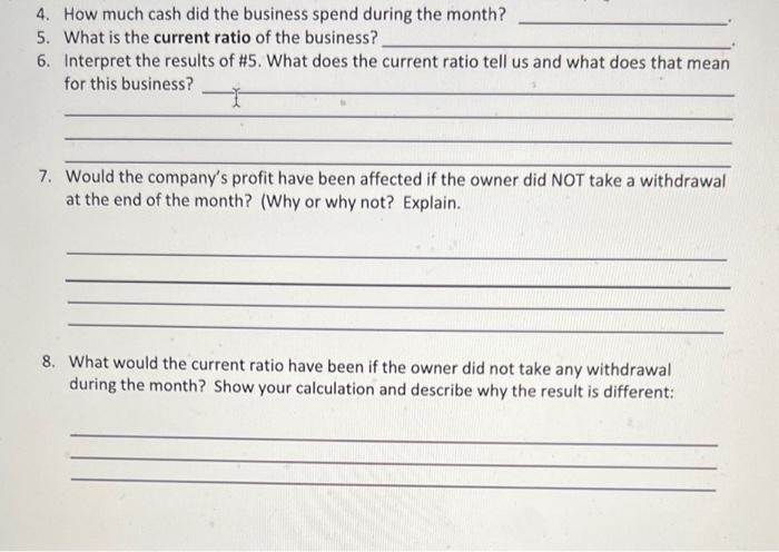 Please answer Word Problems 4- 8 and use the date in