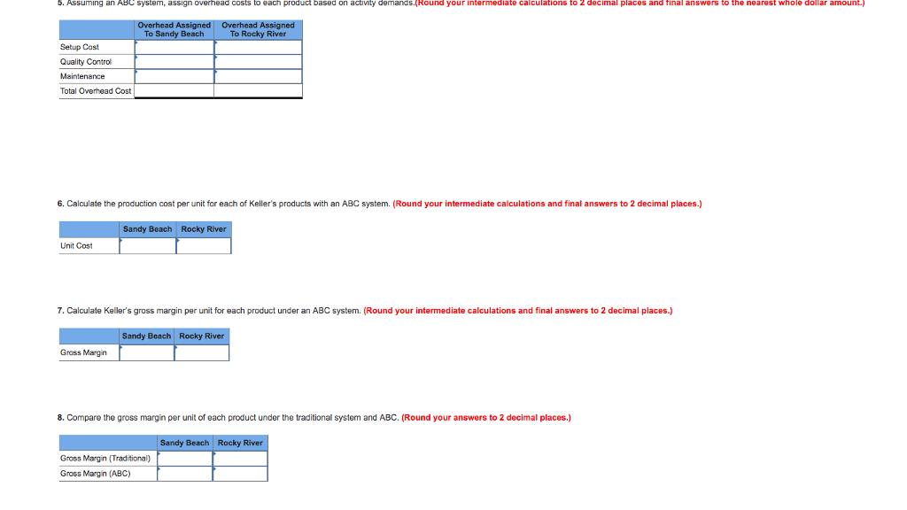 River Beach S 26.30 17.80 105.00 $20.00 Direct materials cost per unit