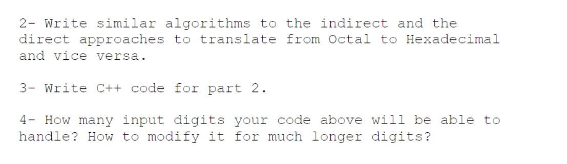 Convert Binary to Decimal Input x result =0,i=0 While x0 1. Extract