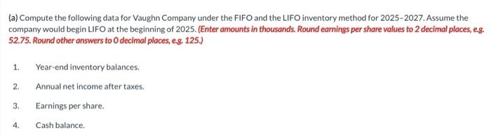 LIFO because of the potential tax savings However, management wishes to consider