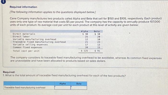  pls help!! will goce a thumbs up if correct!! Required information