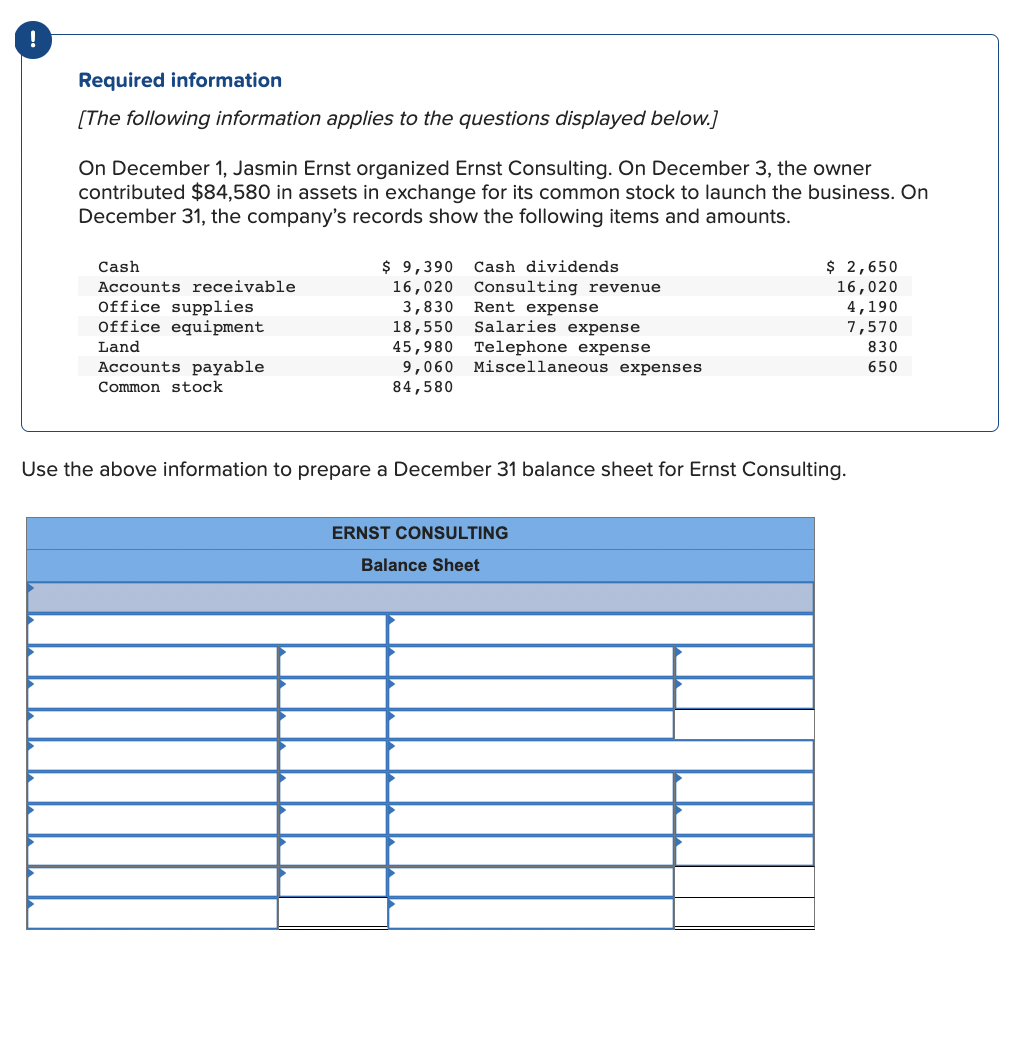 owner contributed $84,580 in assets in exchange for its common stock to