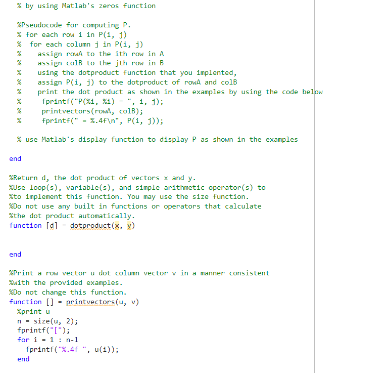 automatically calculate the product of matricies or the dot product of two