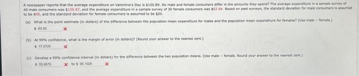  to be $45, and the stantard devlation for Aomale condurners is