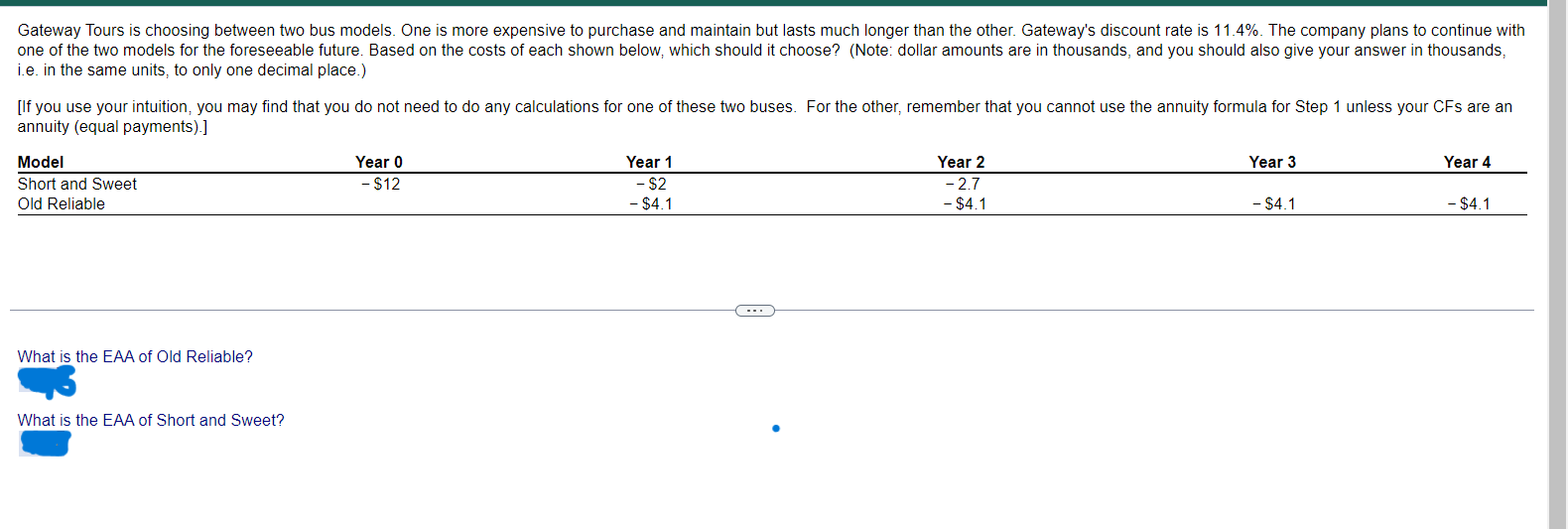 i.e. in the same units, to only one decimal place.) annuity