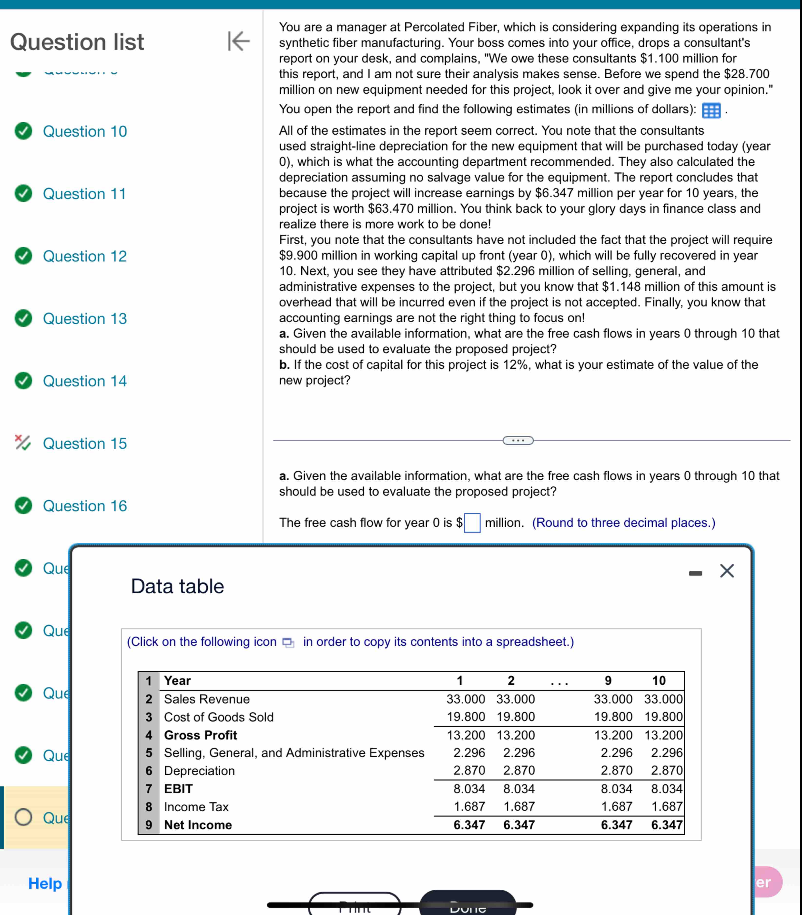  Question list (2) Question 10 (2) Question 11 ( Question 12