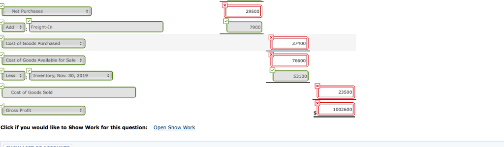 accounts appeared in its adjusted trial balance. Freight-In Inventory Purchases Purchase Discounts