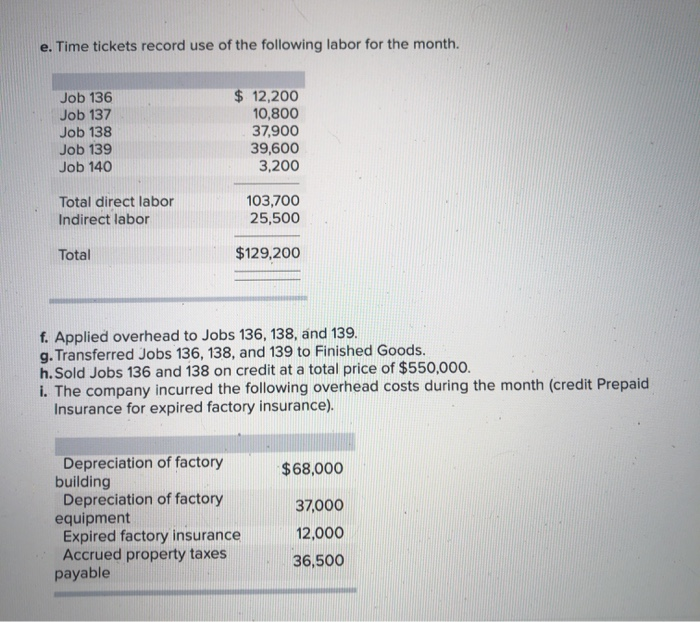 job order cos P3 (The following information applies to the questions displayed
