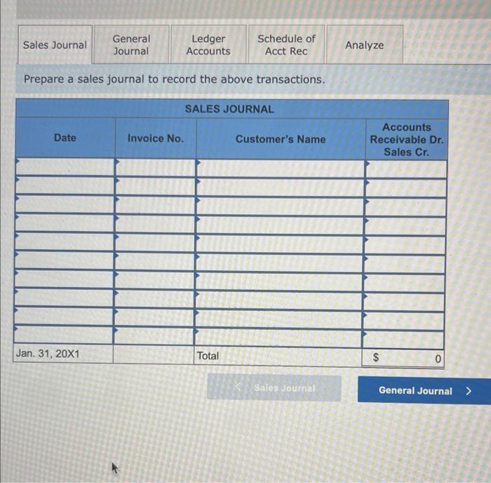 ledger, and preparing a schedule of accounts receivable. LO 7-1, 7-2, 7-3,