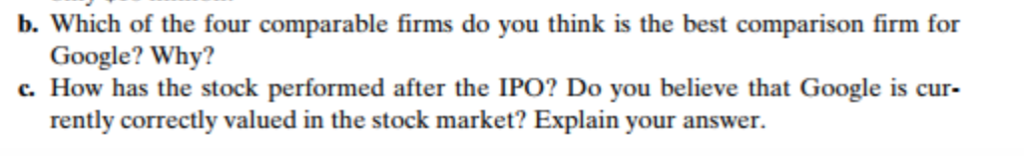 Formula/Calculation/Analysis required Qualitative analysis or Short answer required Earthlink Yahoo eBay Microsoft