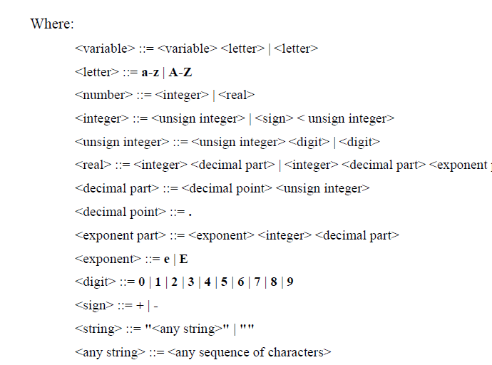 code written in LAO language. The statements in LAO language are: First