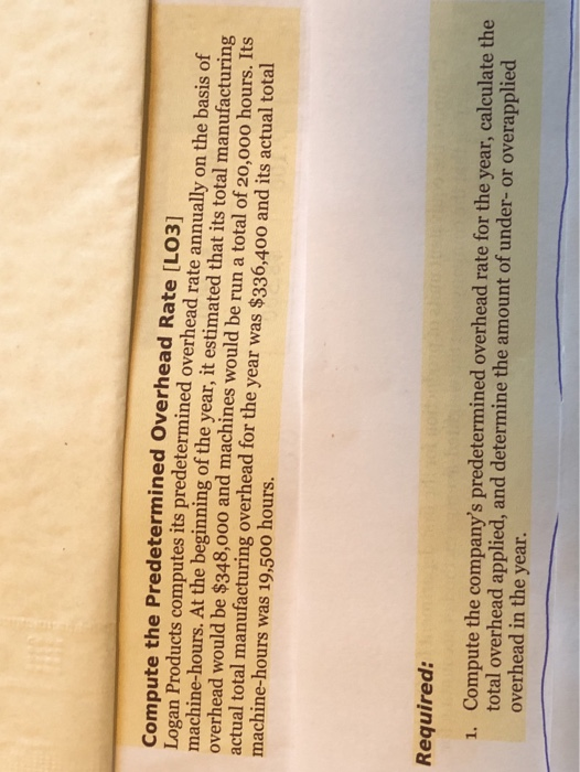 Please answer question 1, please and thank you. Compute the Predetermined Overhead