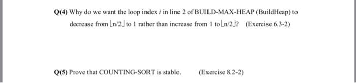  Q(4) Why do we want the loop index i in line
